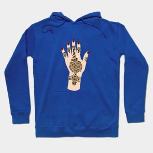 Brown Henna Tattoo - Brown Mehendi - Henna Hand Hoodie